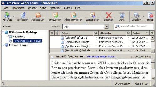 Feed im Mozilla Thunderbird